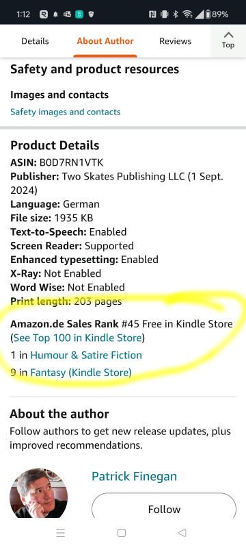 pat_finegan's tweet photo. How to write a bestseller

Quick answer: Post a giveaway on Amazon. Just two days in, I have the #1 “bestseller” in Humor and Science Fiction. Too bad my net proceeds are $15.

On sale for free until 11:59 pm EDT Monday, September 30: Bärenmord 
https://t.co/Zx0GRyHiuw https://t.co/t8K43F7pFO