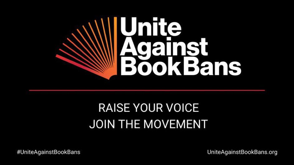 If you believe that: 
Reading is critical to democracy. 
Books help us understand complex issues.
Parents shouldn't make decisions for other parents' children.
Youth deserve to see themselves in books.

Take action &amp; #UniteAgainstBookBans: uniteagainstbookbans.org/take-action #BannedBooksWeek