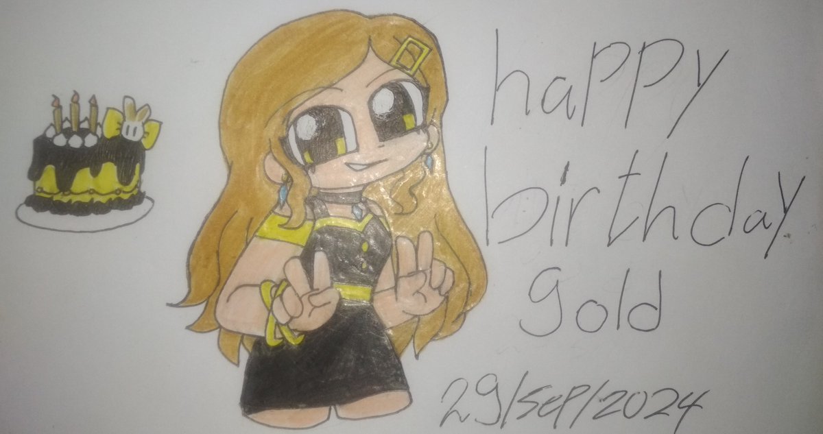 soviandraws's tweet photo. Happy birthday for @GoldenGlare_  our beautiful material girl.
#krewtwt #krewfanart @ItsFunneh @Lunar3clispe @RainbowsYT @DraconiteDragon https://t.co/SUdtxqtS8J