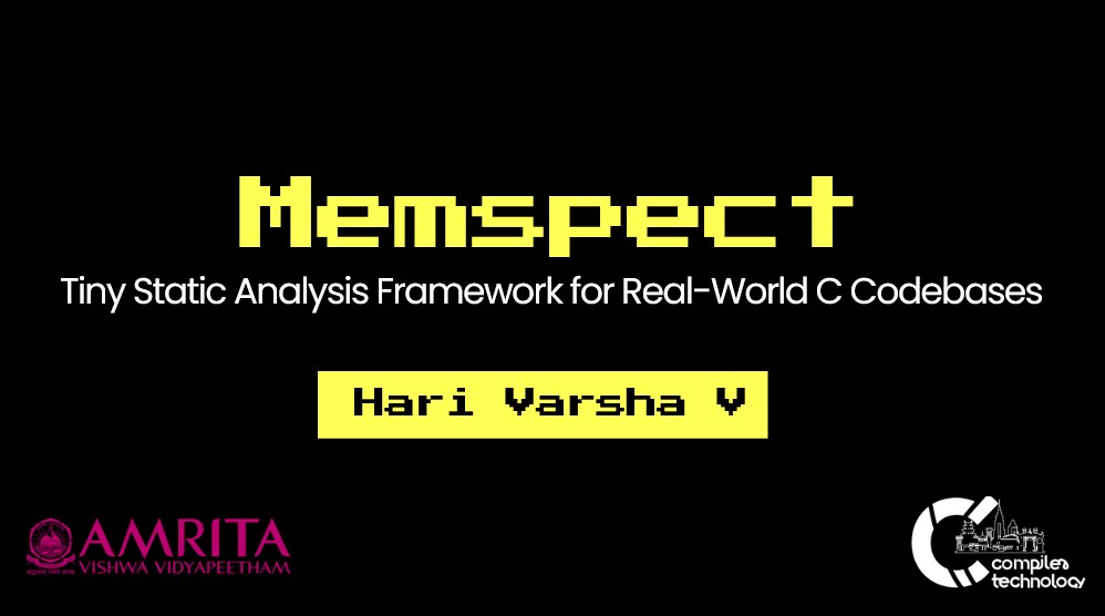 nanod1jkstra's tweet image. 🚨 I'll be presenting Memspect at the first edition of Innovations In Compiler Technology (IICT) in Bangalore, India! The session is on Day 2, 03:00PM-03:20PM. See you there !🚨
cc: @compiler_tech