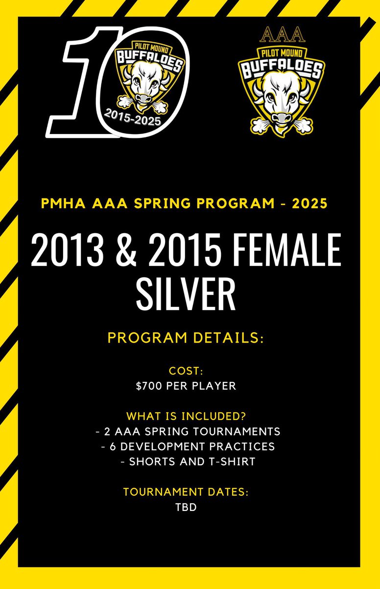 Interested in our AAA Spring Program? Check out the details for the 2025 season! #aaabuffaloes #springprogram