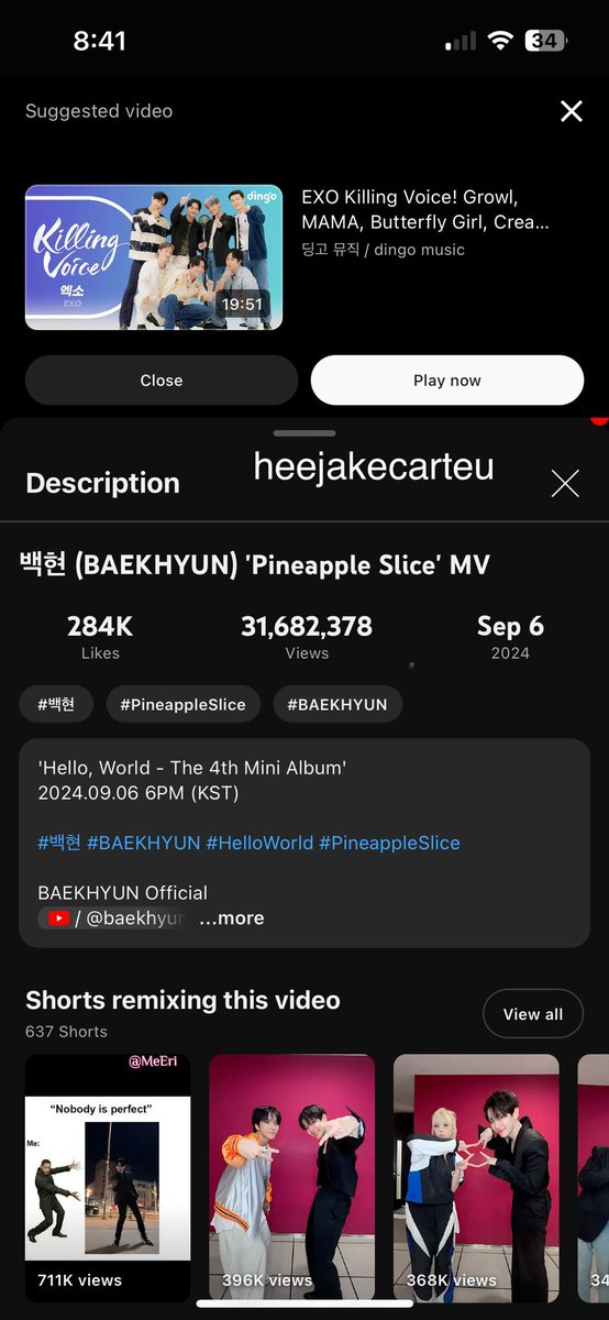 heejakecarteu's tweet photo. @hunniehoons 🍒🐶✨

#CHANYEOL_BlackOut #찬열 #CHANYEOL @weareoneEXO #EXO
#백현 #BAEKHYUN #HelloWorld #PineappleSlice @BAEKHYUN_INB100 @B_hundred_Hyun https://t.co/A8ErP5hwi1