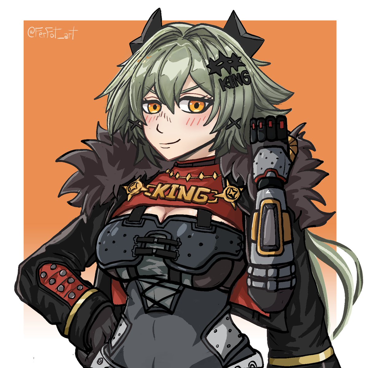 FerFot_art's tweet photo. She's such a dork, big fan of her.

#CaesarKing #ZenlessZoneZero #zzzero https://t.co/GbAZGGDlhi