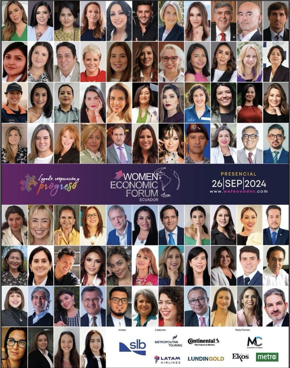 WefEcuador's tweet photo. 👏🏻¡Gracias a todos los speakers que viajaron desde distintos rincones para formar parte de WEFEcuador 2024 en Quito! 🇪🇨

🤩Su energía, pasión y compromiso nos han demostrado que no hay límites cuando unimos fuerzas para impulsar un futuro mejor.

¡Vamos más alto! https://t.co/xhkTNqRwi8