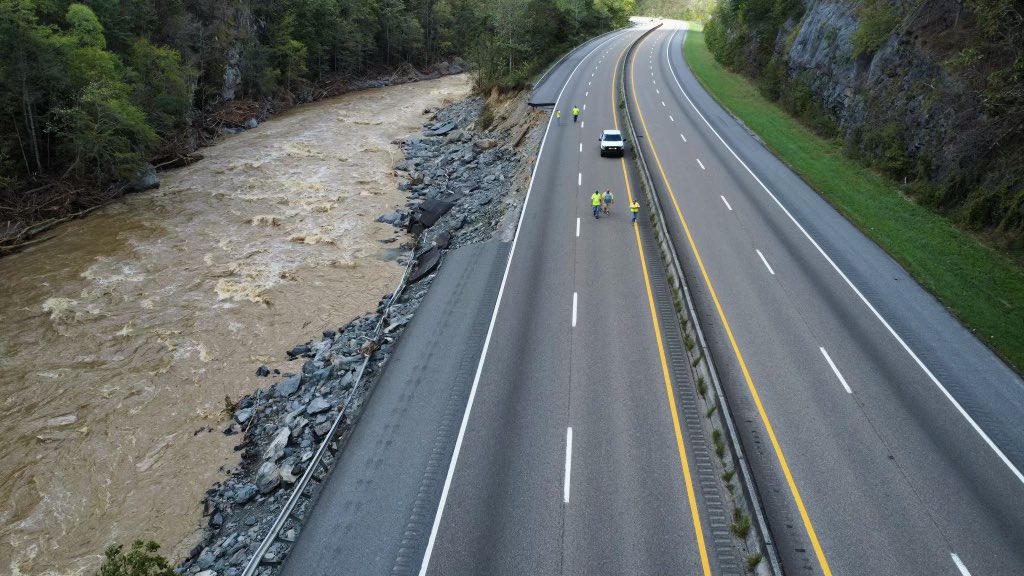 A look at I-40 in Cocke County, a few miles from the TN/NC state line.