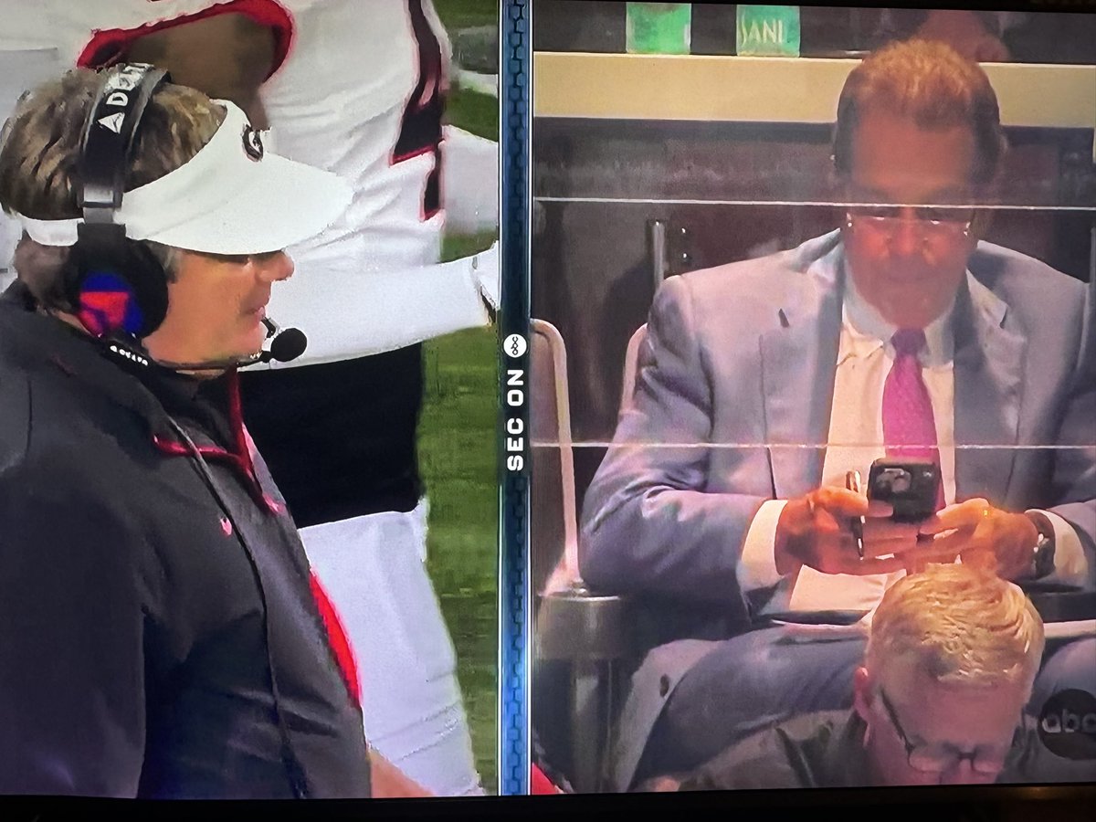 Coach Saban texting LMFAO to Kirby