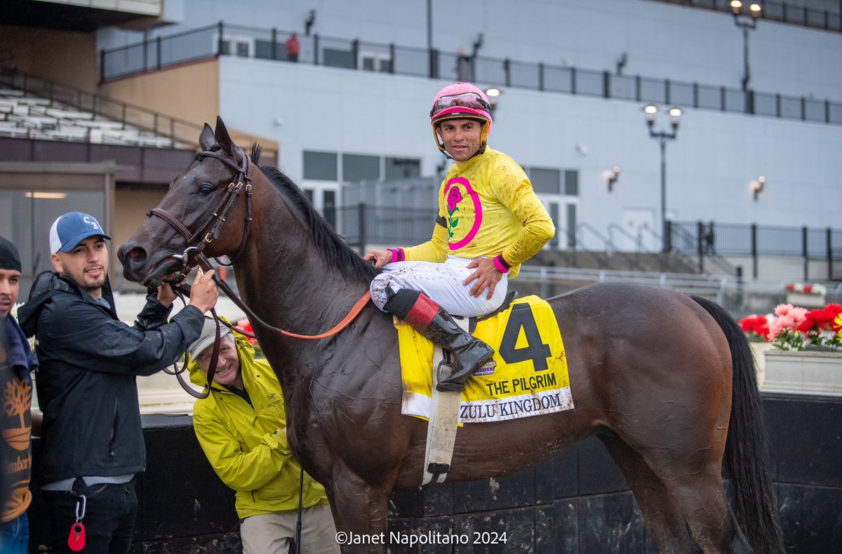 jmg27_janet's tweet photo. ZULU KINGDOM (IRE) and @JRosarioJockey in the Gr2 Pilgrim for Chad Brown @MadaketStables #michaeldubb #williamstrauss #michaelcaruso https://t.co/NxXSz1RsVP