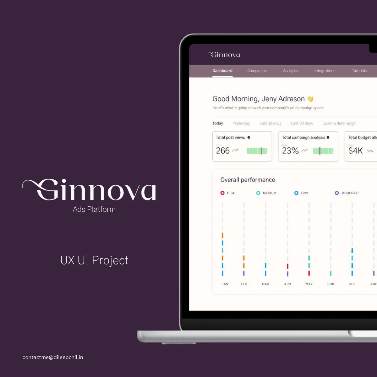 👉 Keep tuned with the next UX UI Design product, "Ginnova," a social media ads management tool for SMB's. Coming weeks will see a full article uploaded on social media.
...

❓ Are you looking for the UX UI Projects please contact info@hiremystudios.com 

#uxdesign #uidesign