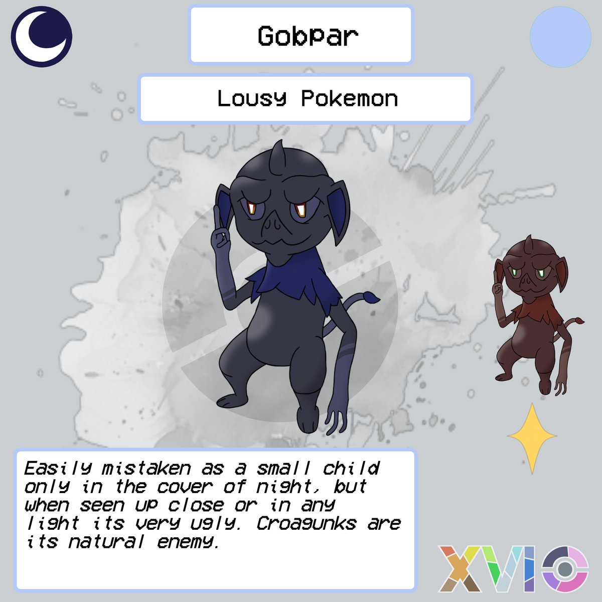 Mr_Memerald's tweet photo. Dark type is one of them i cant avoid lol, gonna try o make it more ape-like in the evolutions.

#Pokemon #fanart #PokemonScarletViolet https://t.co/yeAive0XAo