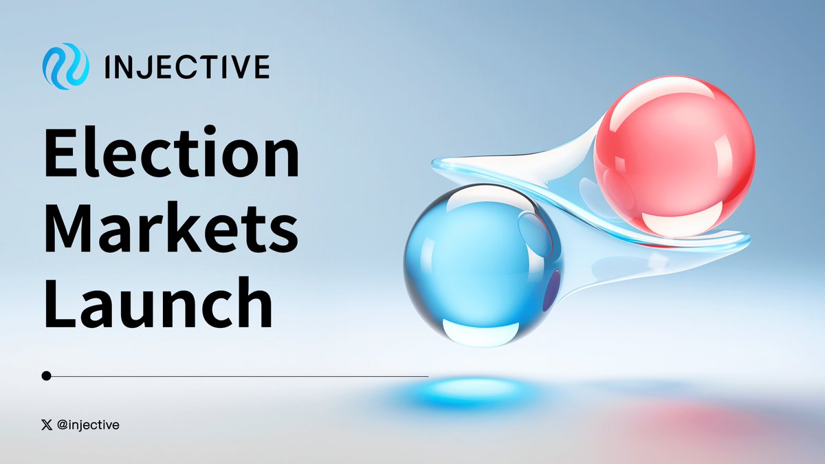 injective's tweet photo. 1/ This week, the first ever election markets launched on Injective.

Injective’s premier decentralized exchange, Helix, now allows anyone to bet on election outcomes with leverage.

Why is this a big deal? Keep reading 👇🧵 https://t.co/oqE7xXnVYP