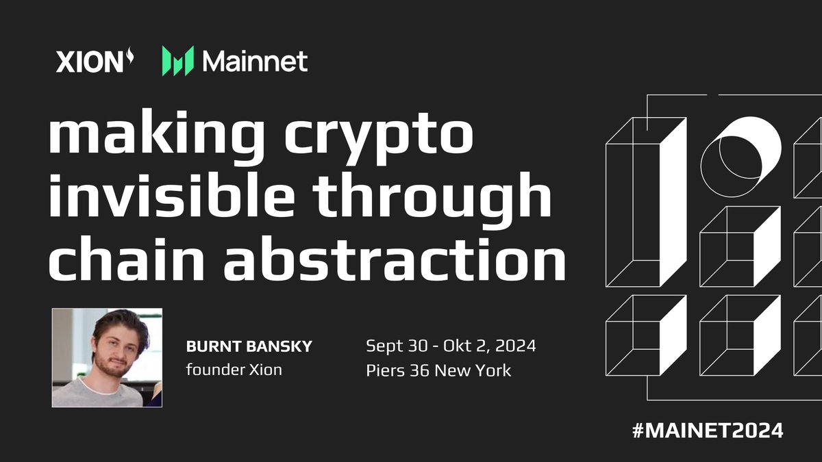 MarkoStevan19's tweet image. 🚨 Big event coming up next week! 🚨

Get ready for #Mainnet2024 in NYC from Sept 30 - Oct 2 

It’s going to be a game-changer as the brightest minds in crypto and blockchain gather to push the boundaries of innovation. 

Don’t miss @BurntBanksy delivering a powerful keynote on…
