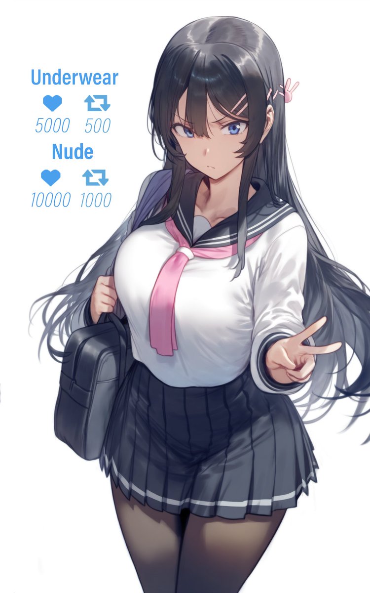 SetsuManga2's tweet photo. Mai Sakurajima - Undressing Challenge 🐰 https://t.co/RNIyWXuoQD