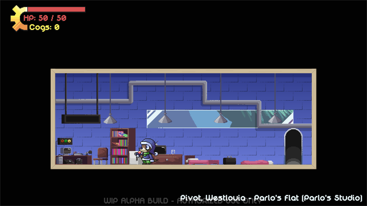 MeanderForth's tweet photo. Upstairs to the pizza place is a reasonably sized loft apartment. This is the home-slash-studio of (very) local radio celebrity Parlo Rapids!
Garret's been living there, too. It's a good thing Parlo helps his little bro out!
#indiedev #indiegame #hubworld #meanderforth https://t.co/joDuIj1rv4