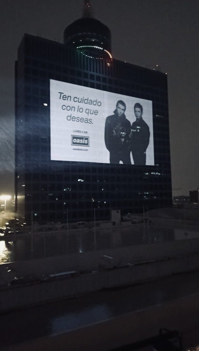 El World Trade Center de CDMX tiene un mensaje claro: Oasis regresa y este lunes se anuncian las fechas. 🎸🇲🇽 #OasisLive25