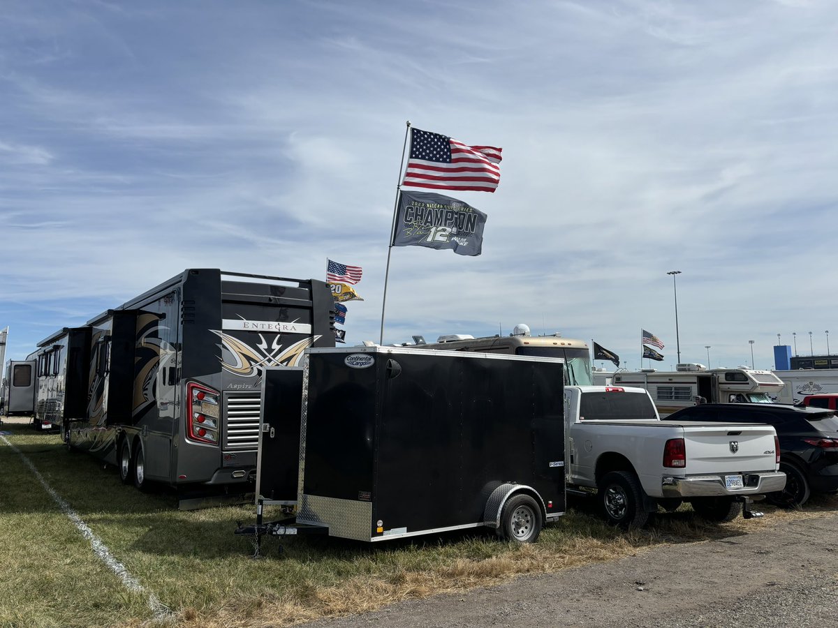 KBarcus's tweet image. At NASCAR race in Kansas in new rig!