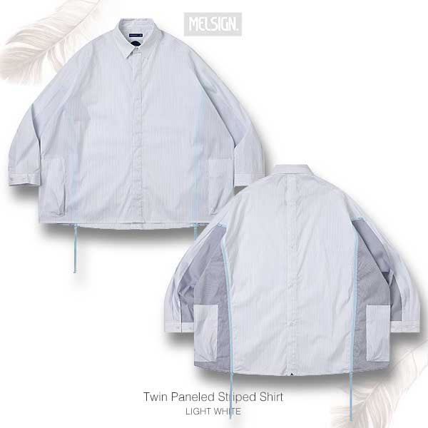 1Shinkirou's tweet photo. _
MELSIGN®

_
Twin Paneled Striped Shirt

_
Color : LIGHT WHITE

_
Size : M,  L,  XL
*オーバーサイズですのでページ内のスペックチャートをご確認下さい。

_
Price : 18,700 JPY. (Included tax)
_
https://t.co/V7sXaVowGX
_
#メルサイン  #MELSIGN https://t.co/kX18sSqO2i