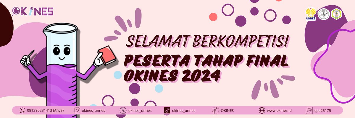 🏁[𝐒𝐄𝐋𝐀𝐌𝐀𝐓 𝐁𝐄𝐑𝐊𝐎𝐌𝐏𝐄𝐓𝐈𝐒𝐈 𝐓𝐀𝐇𝐀𝐏 𝐅𝐈𝐍𝐀𝐋 𝐎𝐊𝐈𝐍𝐄𝐒 𝟐𝟎𝟐𝟒]🏁

Halo, sahabat Okines!👋
Gimana kabarnya? Siap jadi juara?

Jangan lupa junjung nilai kejujuran dan sportivitas. Semangat sahabat, karena perjalanan menjadi pemenang sudah di depan mata.