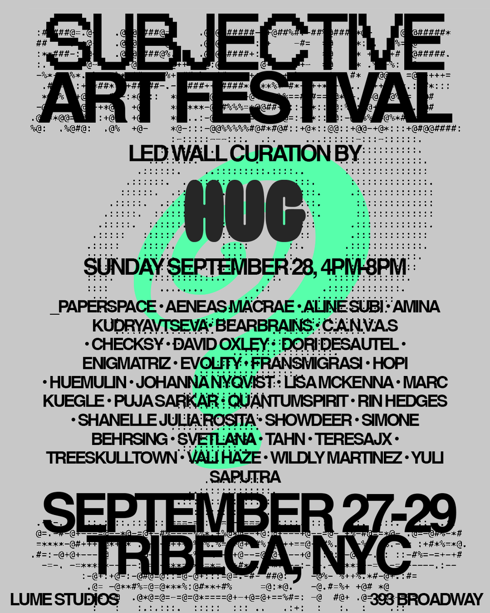 GM Fam! If you come to <a href="/subjectiveNYC/">SUBJECTIVE</a> and see my artwork, can you please help me take a photo of it? Thank you so much! 🫶