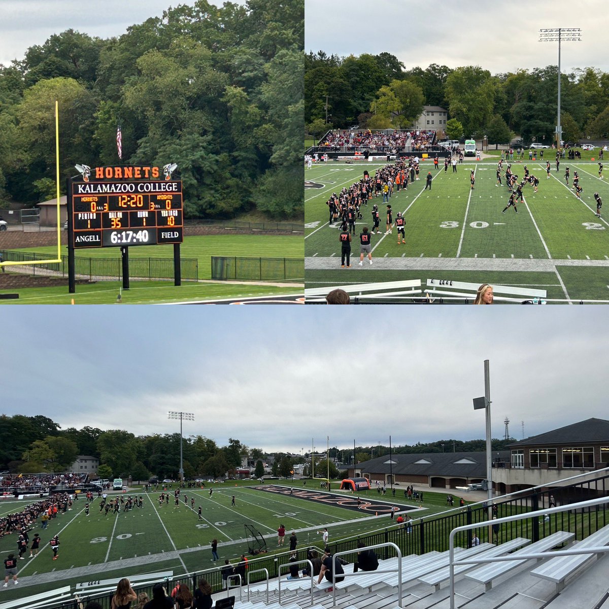 What a night at the Kalamazoo game! 🏈🔥 Student section was ELECTRIC, bringing the noise all 4 quarters. Unforgettable atmosphere. Looking forward to learning more about the <a href="/kcollegemlax/">Kalamazoo College Men’s Lacrosse</a> team and the school on Monday. <a href="/khornets/">Kalamazoo College Athletics</a> #KalamazooFootball #GameDay