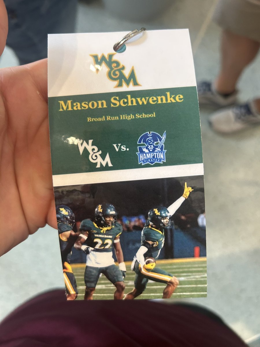 Mason Schwenke (@masonnschwenke) on Twitter photo Had a great game day visit at <a href="/WMTribeFootball/">William & Mary Tribe Football</a> today! Thank you for having me. <a href="/Coach_Armstrong/">Jack Armstrong</a> <a href="/DillonBryant_/">Dillon Bryant</a> <a href="/CoachMikeLondon/">Mike London Sr. ⚔️</a> <a href="/BoRevell/">Bo Revell</a> <a href="/supe_jones/">Perry Jones</a> <a href="/CoachBarnisky/">Coach Barnisky</a> <a href="/LancasterCoach/">Coach Chris</a> <a href="/JohnCri48039118/">John Crittenden</a> <a href="/CoachLong33/">Anthony Long</a> <a href="/CoachChuckRosen/">Chuck Rosen</a> <a href="/CoachBart93/">Bart Leonard</a> Had a great game day visit at <a href="/WMTribeFootball/">William & Mary Tribe Football</a> today! Thank you for having me. <a href="/Coach_Armstrong/">Jack Armstrong</a> <a href="/DillonBryant_/">Dillon Bryant</a> <a href="/CoachMikeLondon/">Mike London Sr. ⚔️</a> <a href="/BoRevell/">Bo Revell</a> <a href="/supe_jones/">Perry Jones</a> <a href="/CoachBarnisky/">Coach Barnisky</a> <a href="/LancasterCoach/">Coach Chris</a> <a href="/JohnCri48039118/">John Crittenden</a> <a href="/CoachLong33/">Anthony Long</a> <a href="/CoachChuckRosen/">Chuck Rosen</a> <a href="/CoachBart93/">Bart Leonard</a>