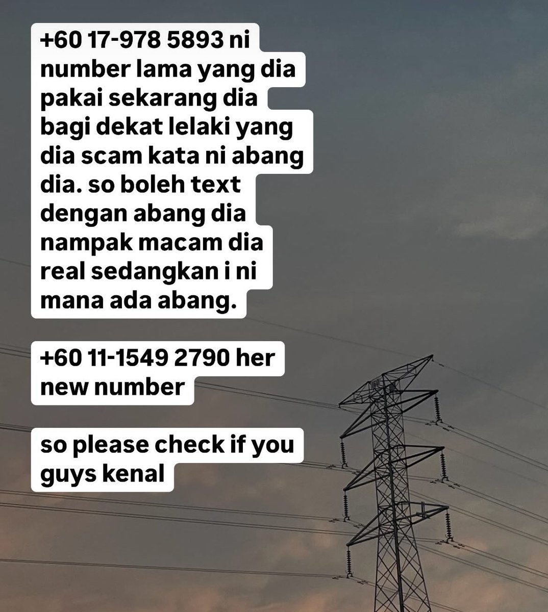 3 tahun dah dia main dengan mental health i. Please help me to report her account and suruh dia stop. Dah ramai sangat lelaki dia scam siap send gambar separuh nampak rambut. Dia dah block i lepas maki maki i. Dah beribu fake account dia buat untuk stalk i.