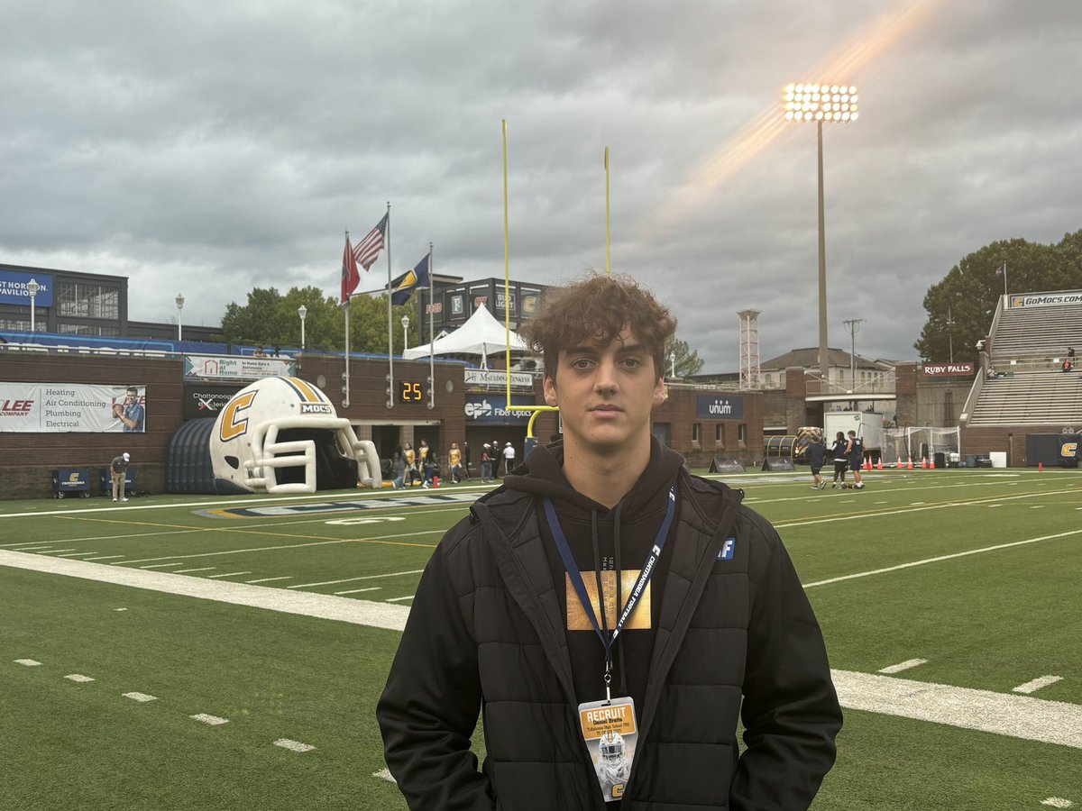 Had a great time at <a href="/GoMocsFB/">Chattanooga Football</a> today! I am very grateful that I got the opportunity to come out and see what UTC football is all about!!
<a href="/_thehannahb/">Hannah B</a> <a href="/CoachT_Ward84/">Tyrus Ward</a> <a href="/CoachKevinRevis/">Kevin Revis</a> <a href="/Korel_Smith18/">Coach Korel Smith</a> <a href="/zeb_speir/">Zeb Speir</a> <a href="/Ttown_FB/">Tullahoma Football🏴‍☠️</a> <a href="/PrepRedzoneTN/">Prep Redzone Tennessee</a> <a href="/CSmithScout/">Chris Smith</a>