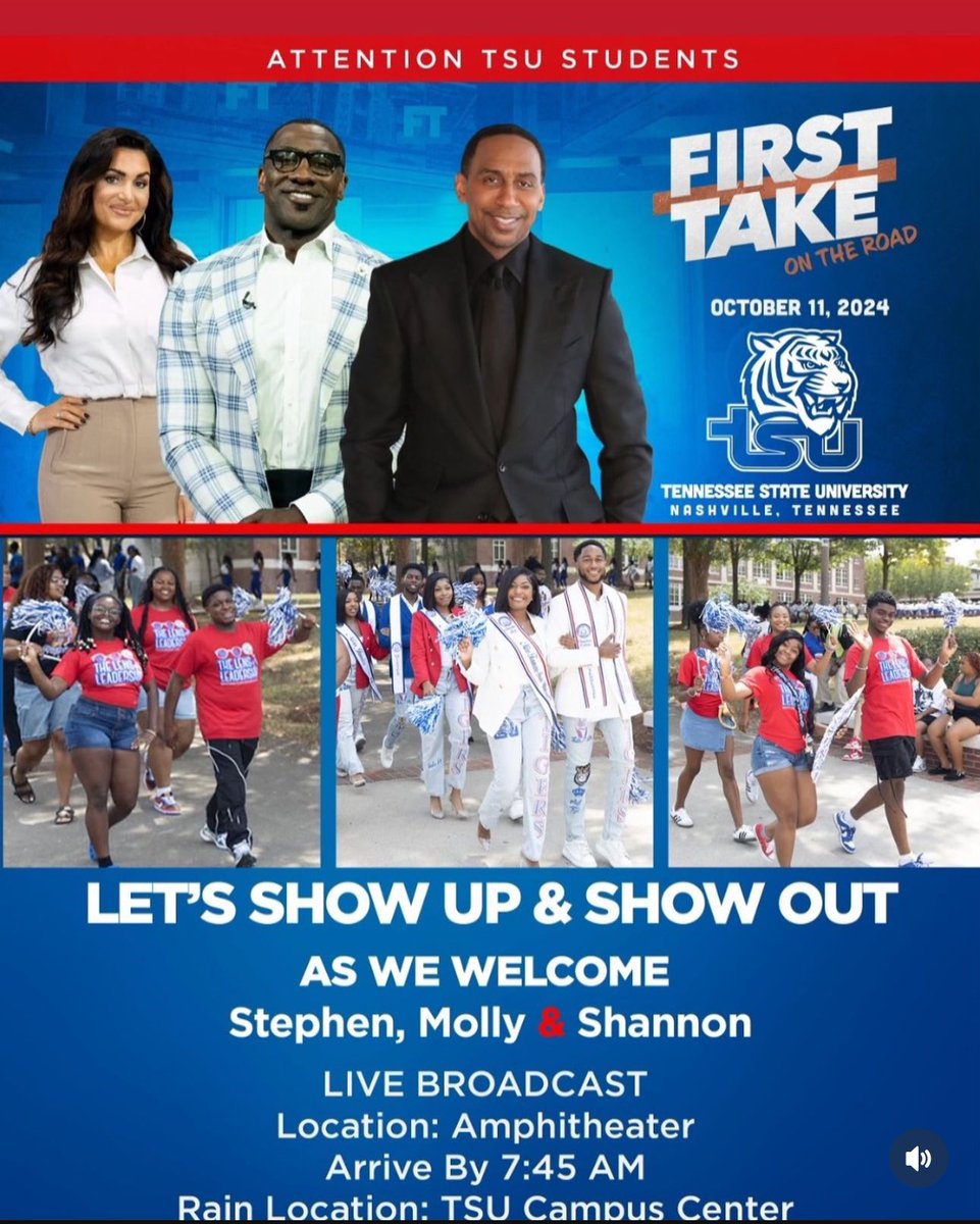 DannyDGlover's tweet image. 🗣️Listen, we are about to act a got d@mn fool on @FirstTake….it’s about to be a REAL HBCU #firstTAKEOver! 

#GetGeeked loading…..

#BigTSU #RoarCity