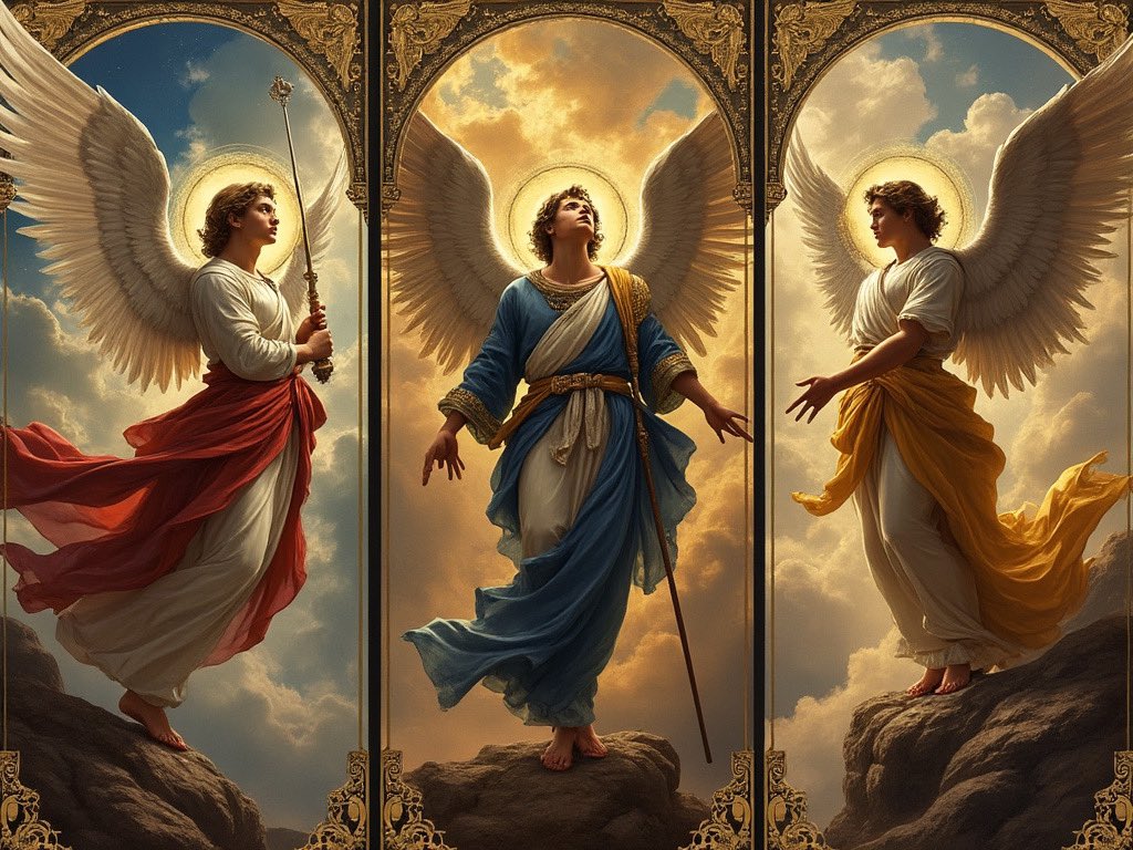 ReminMathew6's tweet photo. Celebrating the Feast of the Archangels 🌟 Michael, Gabriel, and Raphael, each a beacon of divine guidance, protection, and healing in our lives. 🙏✨ Pray for us 🙏 #CatholicFeast #Archangels #Faith" https://t.co/O0NFM9k7IF