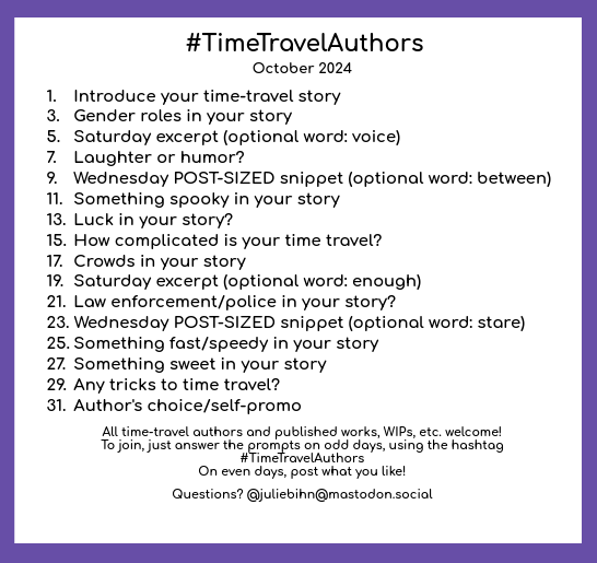 juliebihn's tweet photo. #WritingCommuniy, you're welcome to participate in TimeTravelAuthors next month! https://t.co/smG3xZNX0j