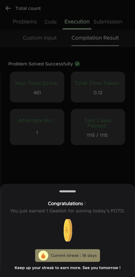 dhairyapandya05's tweet image. Mobile gaming is cool, but have you ever solved a coding problem on your phone? 💻📱 Code anywhere, anytime! #MobileCoding #NextLevel #CodeLife 🔥
#geekstreak2024 #DeutscheBank Day 18 of 21- Day POTD Challenge powered by Deutsche Bank! 🎯
@geeksforgeeks
@DeutscheBank
