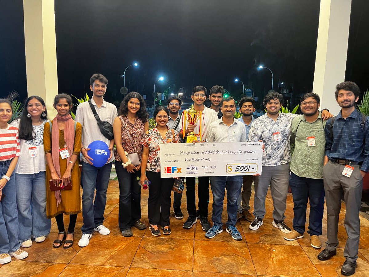 klsgitbelagavi's tweet image. 🏆 ASME NATIONAL CHAMPIONS! 🏆
KLS GIT ASME Team wins 1st Prize, Championship Trophy, &amp;amp; $500 at the EFx Student Design Challenge! 🎉 #TeamGIT #ASME #ProudMoment #Engineering @ASMEdotorg @pnkathavi @NKathavi
