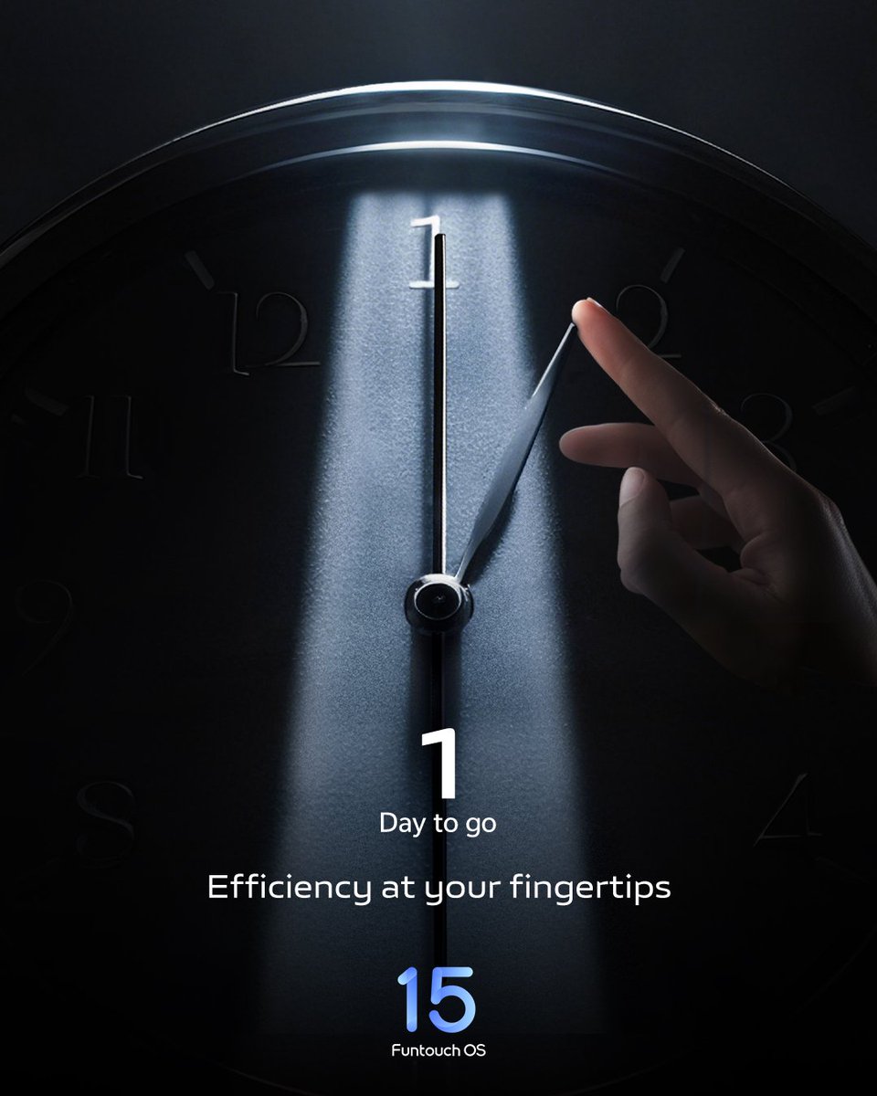 OriginOS_Global's tweet image. 1 day to go!  Funtouch OS 15 brings efficiency to your fingertips, making every moment more seamless. Are you ready for the upgrade?【🎁Follow and repost to win an Amazon gift card worth RS.500】#vivo #technology #FuntouchOS15