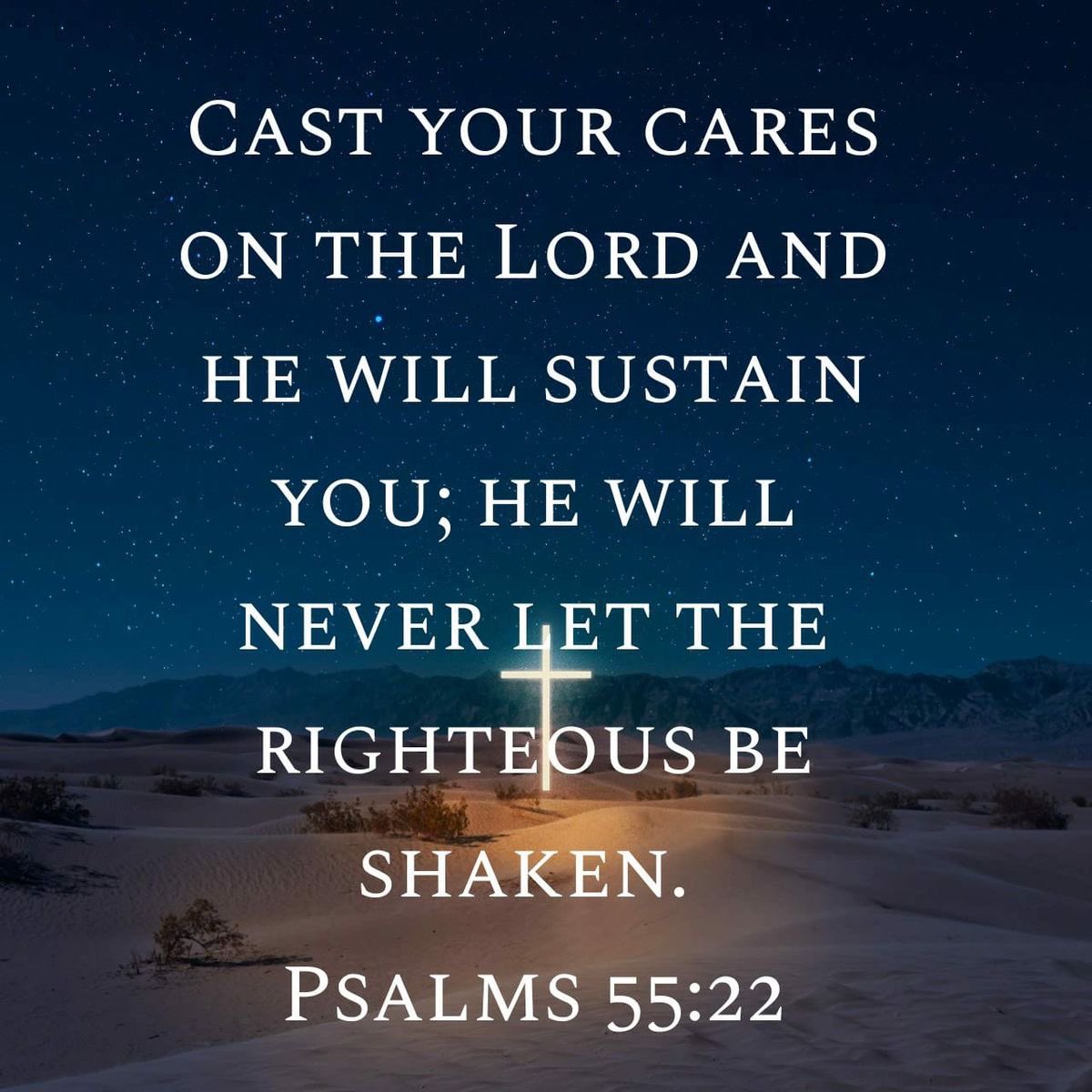 JesusChristsGod's tweet photo. Psalm 55:22 says, "Cast your burden on the Lord, and he will sustain you; he will never permit the righteous to be moved". This verse advises people to trust in God and give their burdens to him. David trusted the Lord to support him, even in difficult times. https://t.co/3Jk70HmOgF