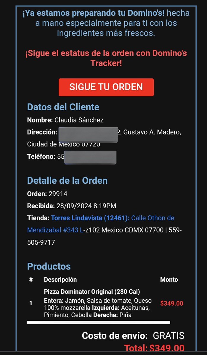 gisskat82's tweet photo. La sucursal más cercana está a no más de 10 minutos, y en serio, ¿Casi dos horas para traerla? https://t.co/u1GdERnHH3