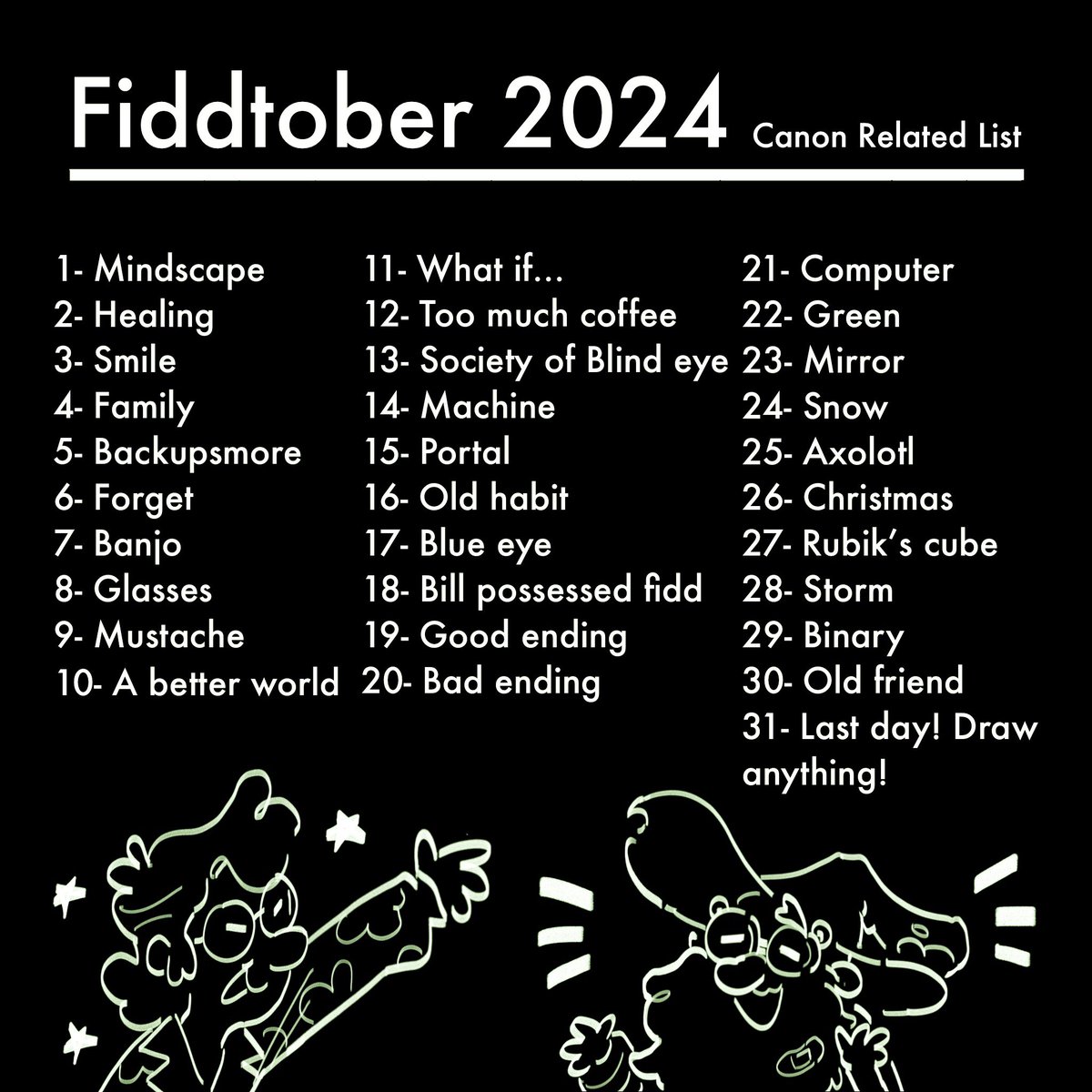 oobbbear's tweet image. Here’s a less eye straining version
#fiddleford #fiddtober