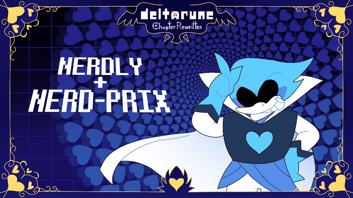 WilkusMan's tweet image. Heya yall I designed new Nerdly for @ChapterRewrite 
sue me if yall don’t like the new thing I layed myself :3

#chapterrewritten #DELTARUNE #nerdly #deltaruneAU