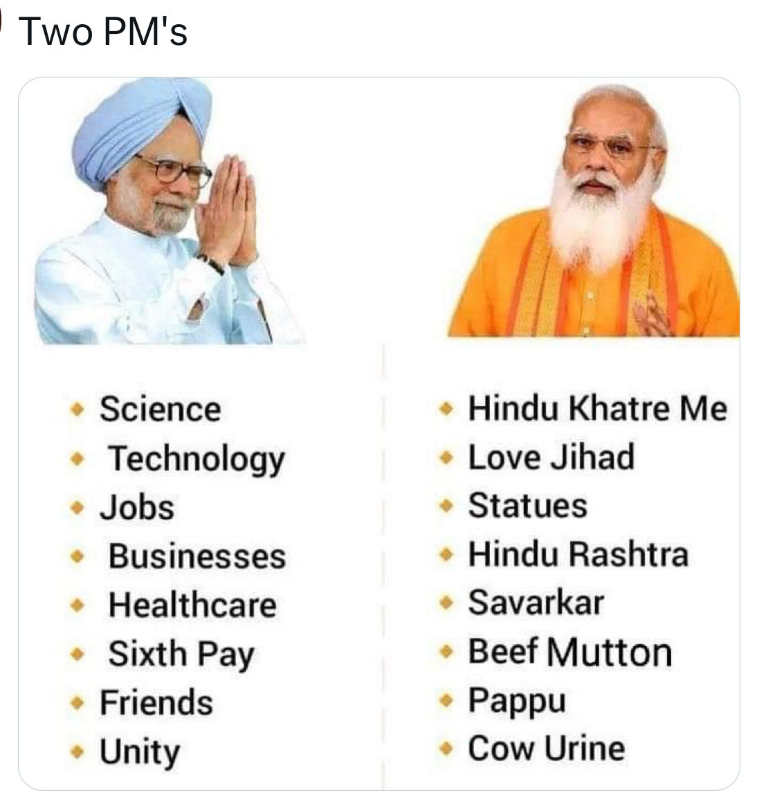 I worked under both —watched them closely — so very very different! 
These were/are their priorities.