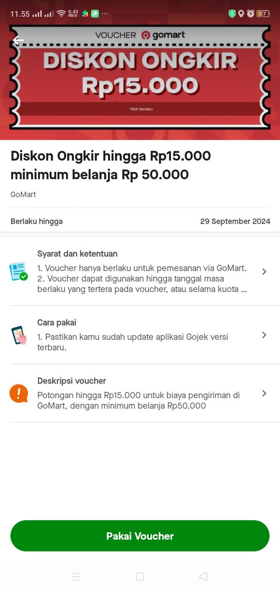 starfruwit's tweet image. wts voucher gomart minbel 50k
buruu sebelum abis 
t. wts voc gomart gojek #zonauang