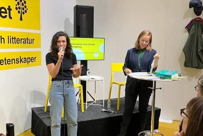 Eleonor Marcussen is @ eleonormarcus@bsky.social (@eleonor_marcus) on Twitter photo On colonialism and climate emergency: @litrly_rebecca and I presented at the Gothenburg Book fair today, circling in on a piece we wrote with <a href="/emilyhanscam/">Dr Emily Hanscam</a> and <a href="/mikefrangos/">Mike Classon Frangos</a> 2023:
The Emergency Has Already Happened | Environment and History liverpooluniversitypress.co.uk/doi/10.3197/09… On colonialism and climate emergency: @litrly_rebecca and I presented at the Gothenburg Book fair today, circling in on a piece we wrote with <a href="/emilyhanscam/">Dr Emily Hanscam</a> and <a href="/mikefrangos/">Mike Classon Frangos</a> 2023:
The Emergency Has Already Happened | Environment and History liverpooluniversitypress.co.uk/doi/10.3197/09…