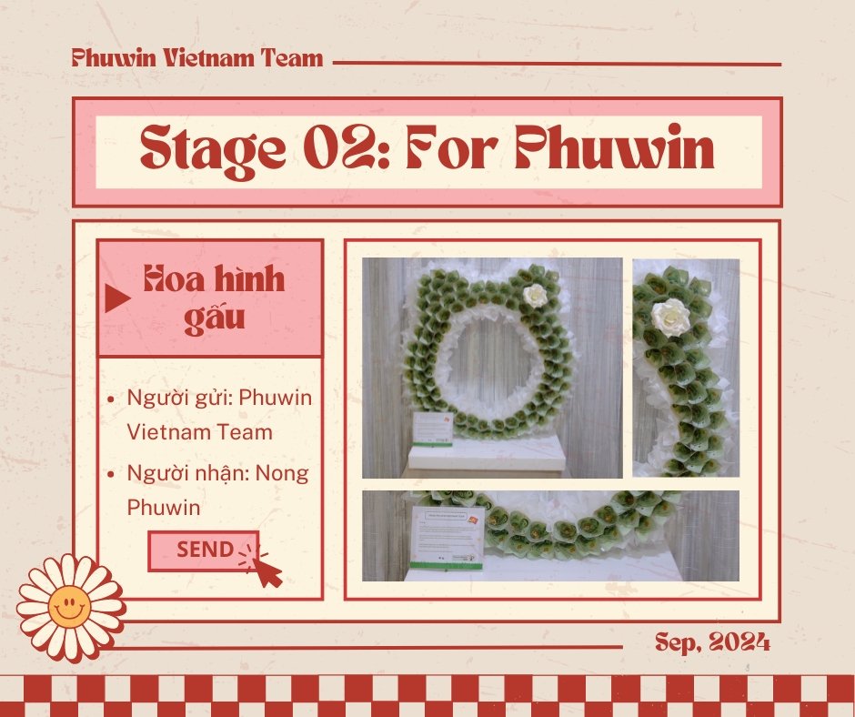PhuwinVNTeam's tweet photo. PHUWIN GRADUATION DAY 🎓🎉

Phase 2: For @phuwintang

The second gift from Phuwin VN Team is "bear head flower" also made with 0507% effort, 2003% endless love, 2024% filled with hopes and a tiny 2.3% of opinions that the flower is not a bear.

#PhuwinGraduationDay
#PhuwinVNTeam https://t.co/fdJV9XGicg