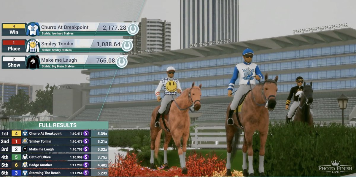 Still Smilin' ;)
<a href="/photofinishgame/">Photo Finish™ LIVE 🌹 🐎 Virtual Horse Racing</a>