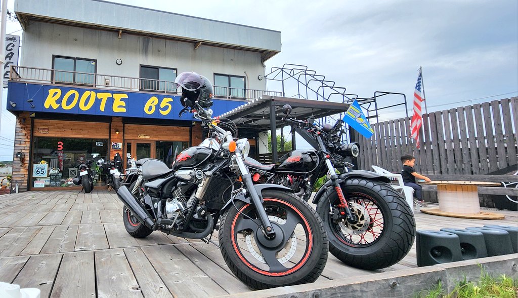 OKACH_Wakayama's tweet image. #カワサキプラザMCS ～帰宅🤗
凄い賑わいで暑かったぁ😅
帰りは #ROUTE65 へ立ち寄り昼食🤗
短時間でしたが楽しい半日でした🤟
#マリーナシティ