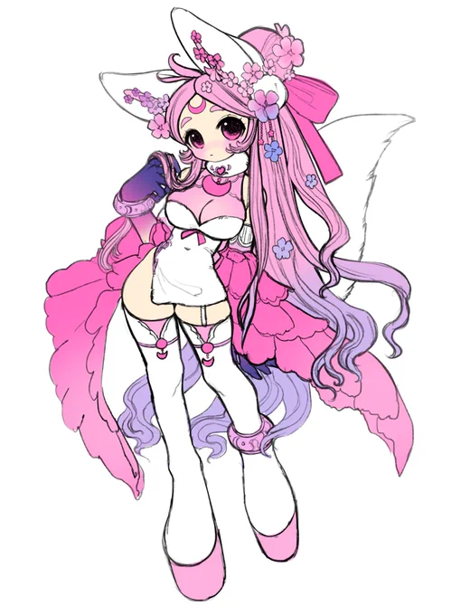 thinking of reopening commissions like this tomorrow  ~ pinkify/fiyunify ur oc XD 