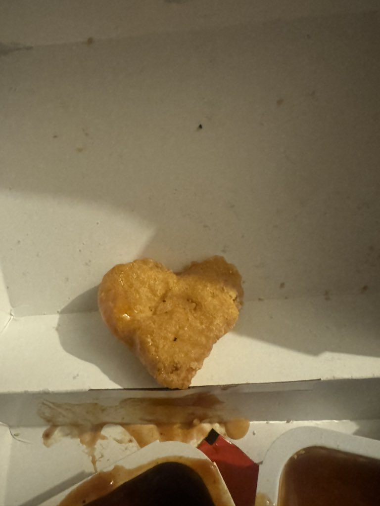 Heart shaped nugget ❤️ #McDonalds