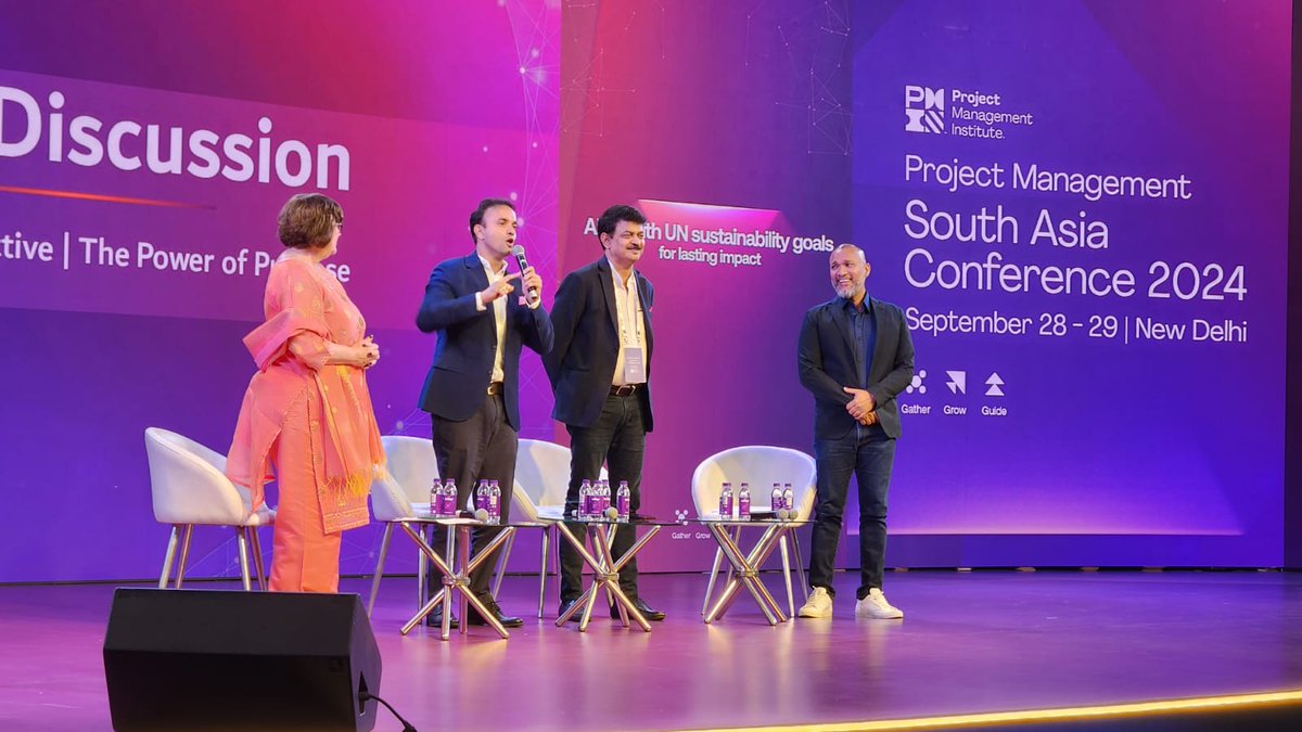 🌟 Day2 Event: Panel Discussion at PMSAC24 🌟
 
We had an enlightening panel discussion titled “Driving Innovation &amp; Global impact for Project Professionals”