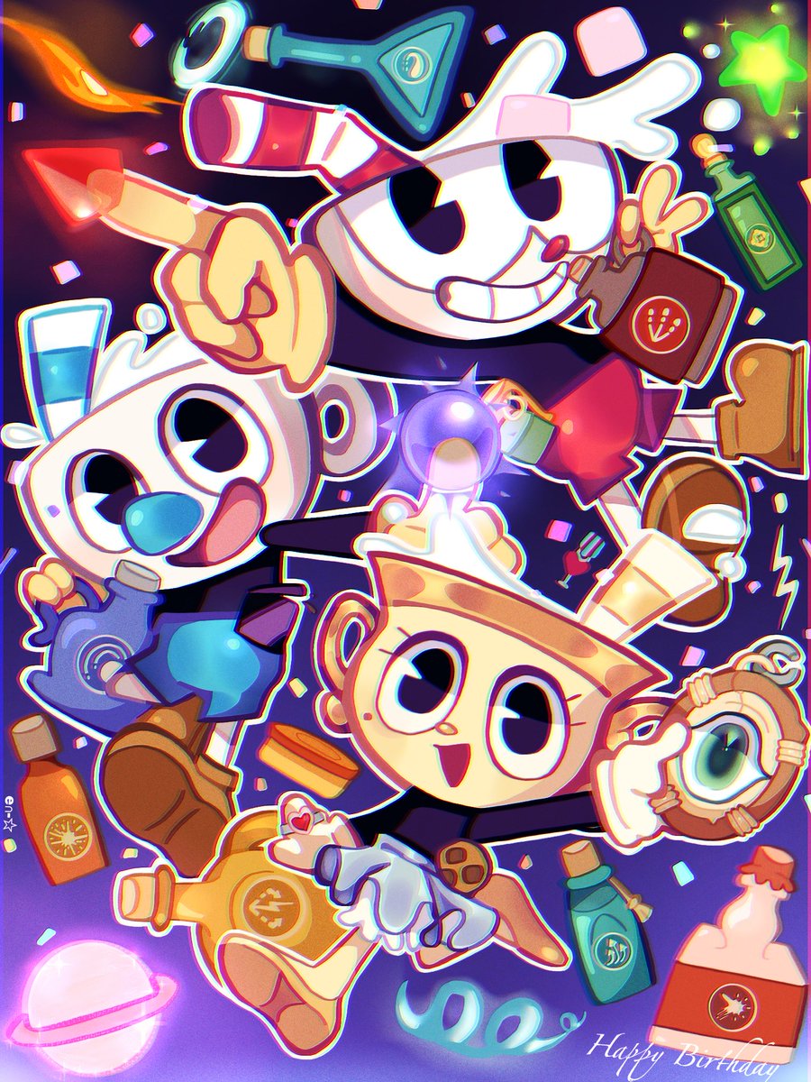 Happy 7th anniversary to cuphead! 
#cuphead #cupheadfanart