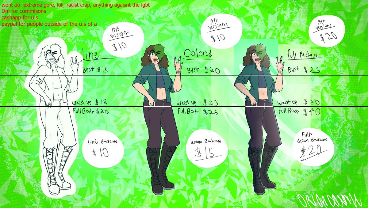 0rioncosmic's tweet image. Comm sheet :D (Drawing examples in thread in replies) #Commission #commissionsheet #commissionsopen #commissions