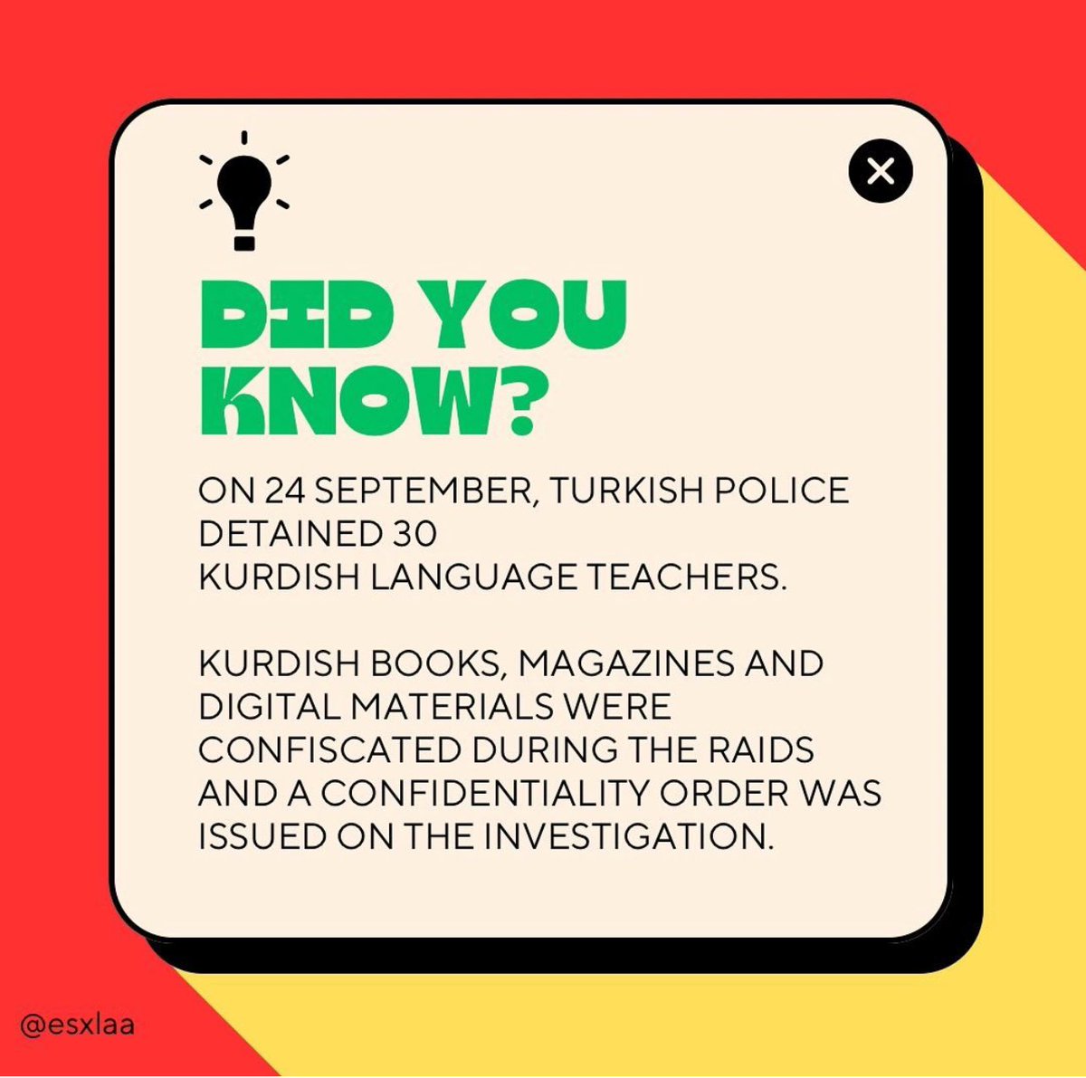 The persecution of Kurdish culture and identity continues in Turkey. Iran likewise constantly arrests Kurdish language teachers. They are determined to permanently silence Kurdish voices, Kurdish language and identity.