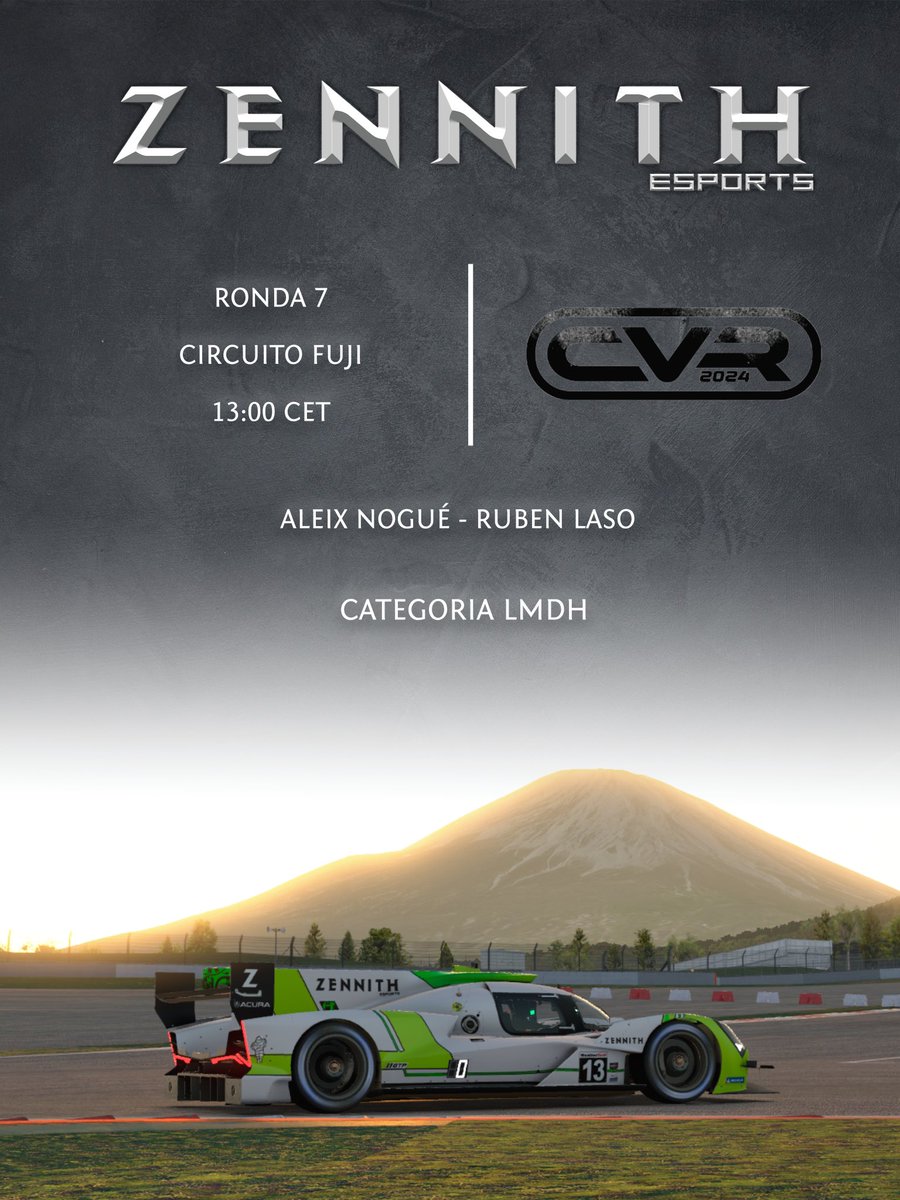 ⚫️🟢 RACE 🟢⚫️ 

Último baile del Campeonato Virtual de resistencia de <a href="/DriversparadeCb/">Drivers Parade Club</a> donde nos jugamos todo!! 

🚗 <a href="/RubnLaso/">Ruben Laso Rodríguez</a> y @Aleix_Nogue 
🏁 Circutio de Fuji 
⏰ 13:00 
📺 twitch.tv/driversparadec… 

#GASKNOCK #KRYPTONITE