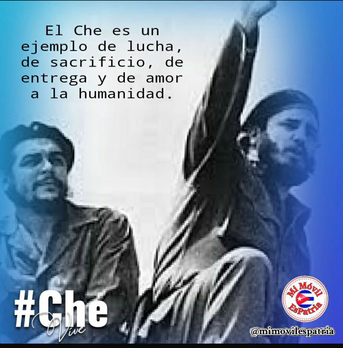 El Ché es un ejemplo. #DestacamentoDeRefuerzo #CheVive #MiMóvilEsPatria